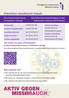 Ansprechpersonen der Dekantatsbezirke Coburg und Michaelau